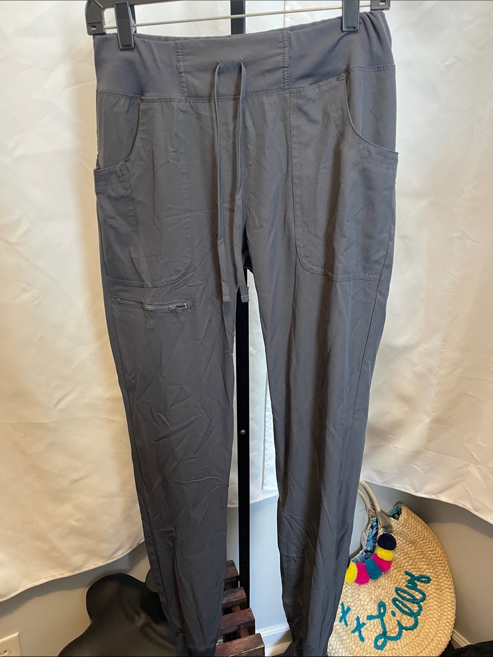Heart Soul Women's Gray Drawstring scrubs